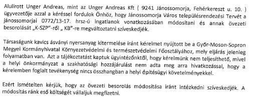 Továbbiakban is a hatályos szabályozásnak megfelelő módon különleges terület szabadidőközpont területként kívánjuk szabályozni a területet.