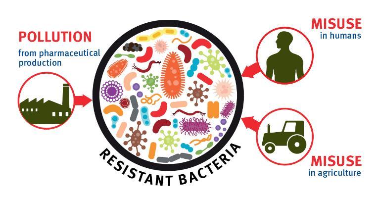 Antibiotikum rezisztencia (AMR) felgyorsult köszönhetően az antibiotikumok túlzott és nem
