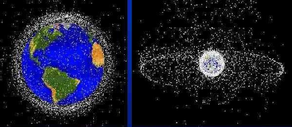 Műholdak a Föld körül 50 év alatt több, mint 20 000 űreszköz jutott a világűrbe Ebből jelenleg 8 000 kering a Föld körül: 2500