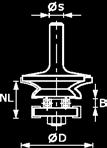 Marás HW kontraprofil-horony-maró, golyóscsapággyal 8 -es szár d NL B R HW S8 D43/21 A/KL keretek