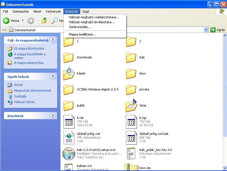 csatlakoztatva (Windows XP) 112.