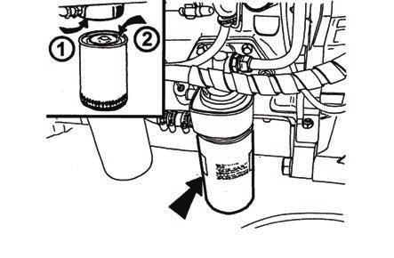KARBANTARTÁSI UTASÍTÁSOK A motorolaj szűrő cseréje Minden alkalommal el kell végezni, amikor a motorolajat kicserélik.