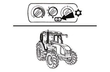 ISMERKEDÉS A TRAKTORRAL A fűtő- és légkondicionáló rendszer megfelelő működése A fűtő- és légkondicionáló rendszer megfelelő működéséhez szükséges, hogy a fülkében túlnyomást hozzunk létre.