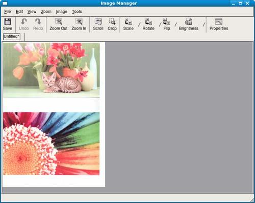 Lapolvasási szolgáltatás Képek szerkesztése az Image Manager alkalmazással Az Image Manager alkalmazásban a