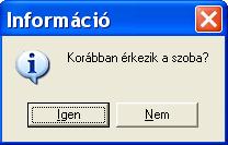 winfro v7.8 Szállodai Front Office Ha helyeselünk, akkor a foglalás státusza visszaáll a lakóvá tétel előtti státuszra, egyéni foglalás esetén garantáltra, csoport esetén deffinitívre.