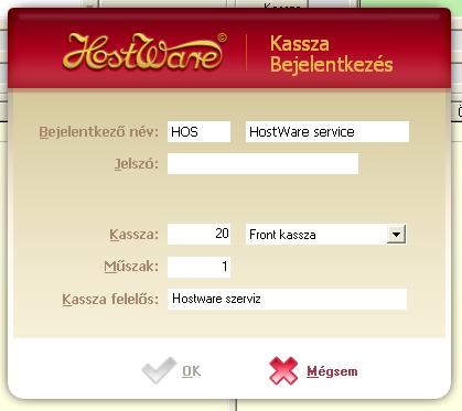 Szállodai Front Office winfro v7.8 5.2. KASSZA ÁTADÁS (HOT461) A műszak végén az alkalmazott lezárja a kasszát, majd átadja az őt váltó kollégának a bevételt. A művelethez jelszót kér a program.