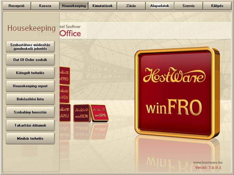 Szállodai Front Office winfro v7.8 6.