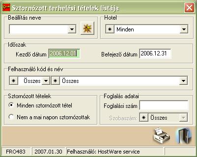 Szállodai Front Office winfro v7.8 7.14.