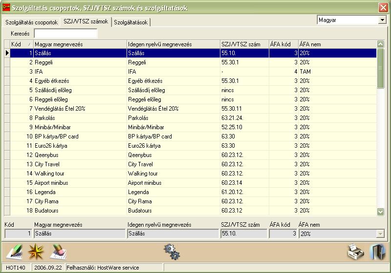 Szállodai Front Office winfro v7.