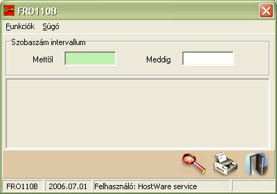 Szállodai Front Office winfro v7.8 Megjegyzés Bármit írhatunk ide (TV, minibár, udvari stb.