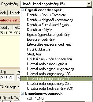 winfro v7.8 Szállodai Front Office VIP Extra VIP Engedmény A front office rendszerben használatos három engedménytípus közül bármelyik hozzákapcsolható a foglaláshoz.