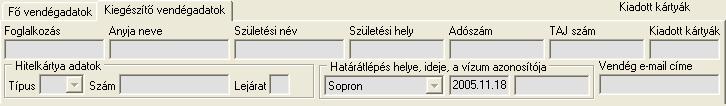 VIP kód winfro v7.8 Szállodai Front Office Alapértelmezett értéke a foglalás vendégfontosság kódja.