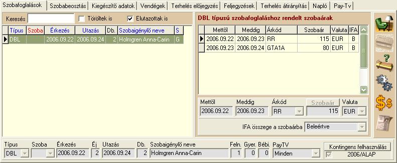 Szállodai Front Office winfro v7.8 4.1.