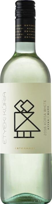 Fehérborok / White Wines Etyeki Kúria White 2016/2017 Etyek-Buda Királyleányka és szürkebarát Etyek mészköves dombjairól. Friss, citrusos illat, utána körte és grapefruit.