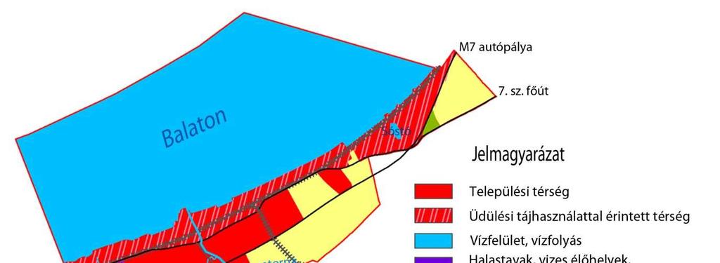 105 1.12.2 Tájhasználat, tájszerkezet 1.12.2.1 Tájszerkezet 1.12 5. ábra: Siófok tájszerkezete Forrás: TÁJOLÓ-TERV Kft.