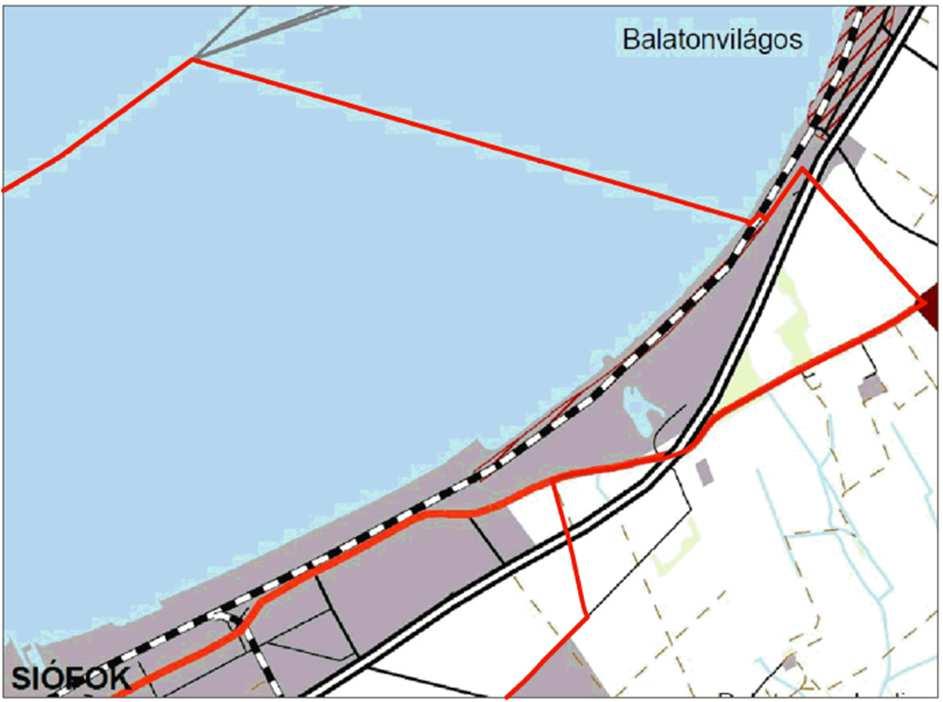 Siófok területén nem található működő bánya, sem megkutatott és nyilvántartott ásványi nyersanyagvagyon. 1.17 5. ábra: Kivonat a BKÜ TrT (2008.