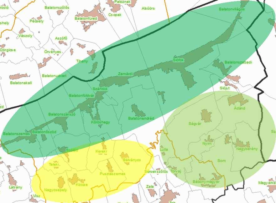 A járás teljes területe a Balaton Kiemelt Üdülőkörzethez tartozik.