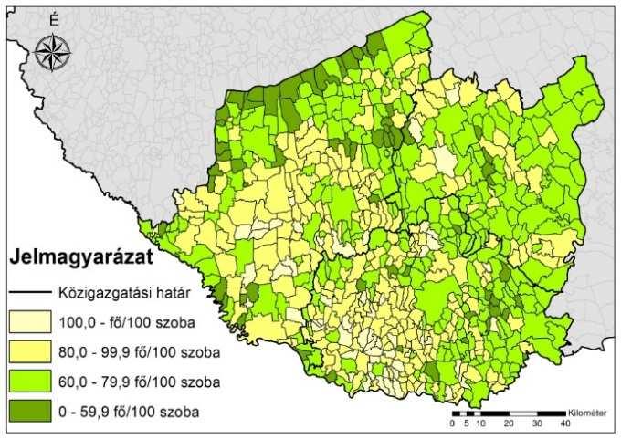 62 Lakásállomány változása, 2001=100% 140% 130% 120% 110% 100% 90% 2001 2002 2003 2004 2005 2006 2007 2008 2009 2010 2011 2012 2013 Siófok Járás összesen Többi járásközpont város Kaposvár Somogy