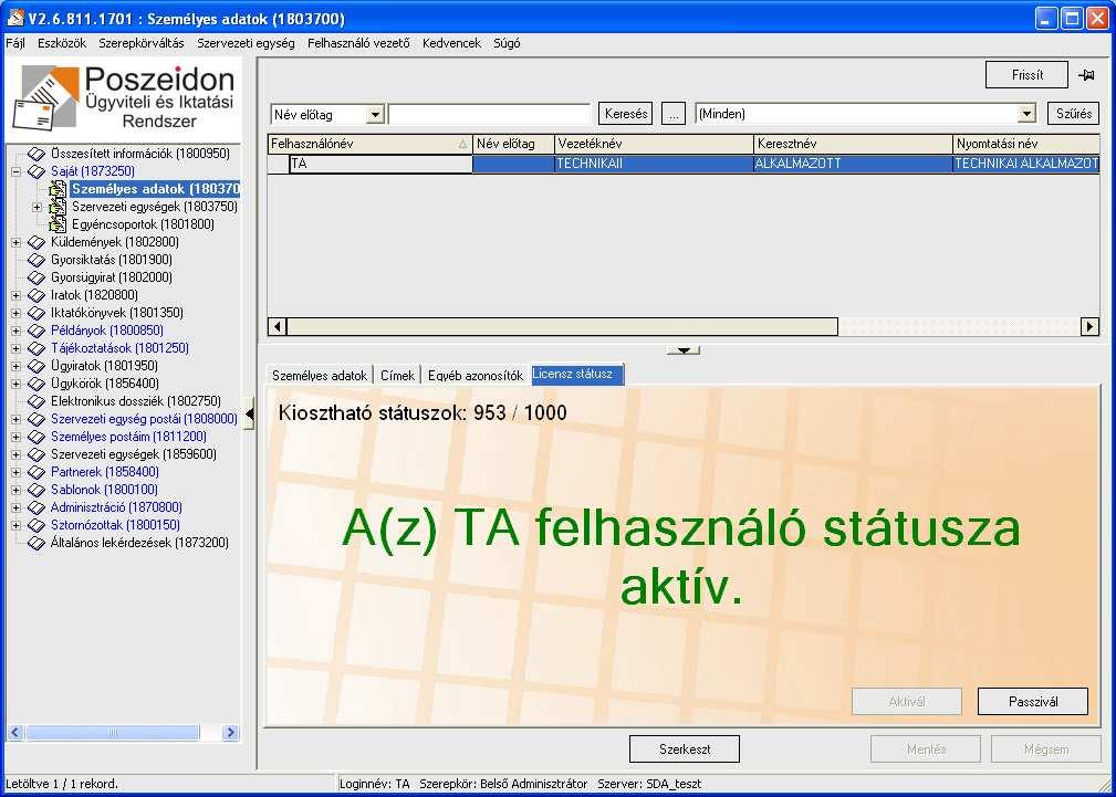 Licensz státusz megtekintése 7.2.