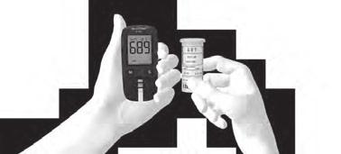 A működés ellenőrzésének elvégzése 1 A vércukormérő ellenőrzése 2 3 7 Olvassa el a kontrolloldathoz mellékelt betegtájékoztatót. Vegyen ki egy tesztcsíkot a tesztcsík tégelyből.