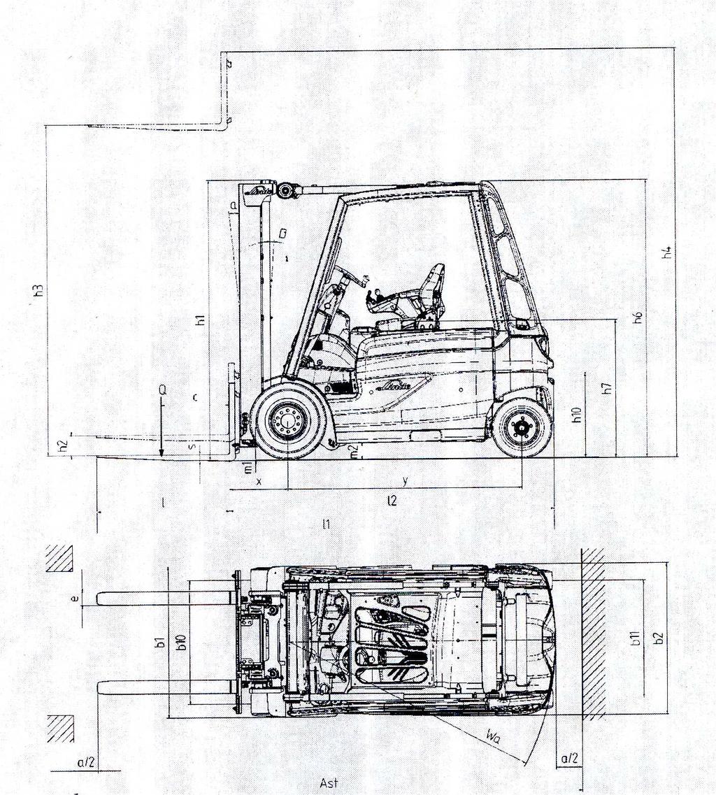 Alap-emelőoszlop L -600H L E30 E30L E35L -600H/-600HL E30/E30L E30-600H/E30-600HL E35L/E35HL Emelési magasság h3 3150 3450 3750 4050 4550 3050 3200 3650 4050 4450 4950 Emelőoszlop h1 2247 2397 2547