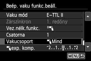 Egyedi vezeték nélküli vakus fényképezés Teljesen automatikus fényképezés több külső Speedlite vakuval A több Speedlite segédvaku egy vakuegységként is kezelhető, vagy beállítható vakuarányú