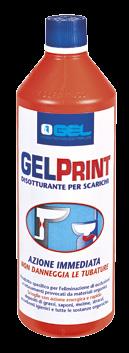 50 Gel Print Lefolyótisztító Folyékony termék, lefolyók, WC-k és mosdókagylók tisztítására, még a mélyen lévő akadályokat is képes feloldani.