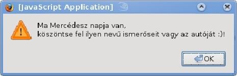 alert() - üzenetablak megjelenítése - példa: <script type="text/javascript"> alert("ma