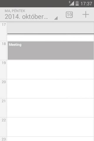 1 Többféle nézet A naptárat napi, heti, havi vagy határidőnapló nézetben is megjelenítheti.