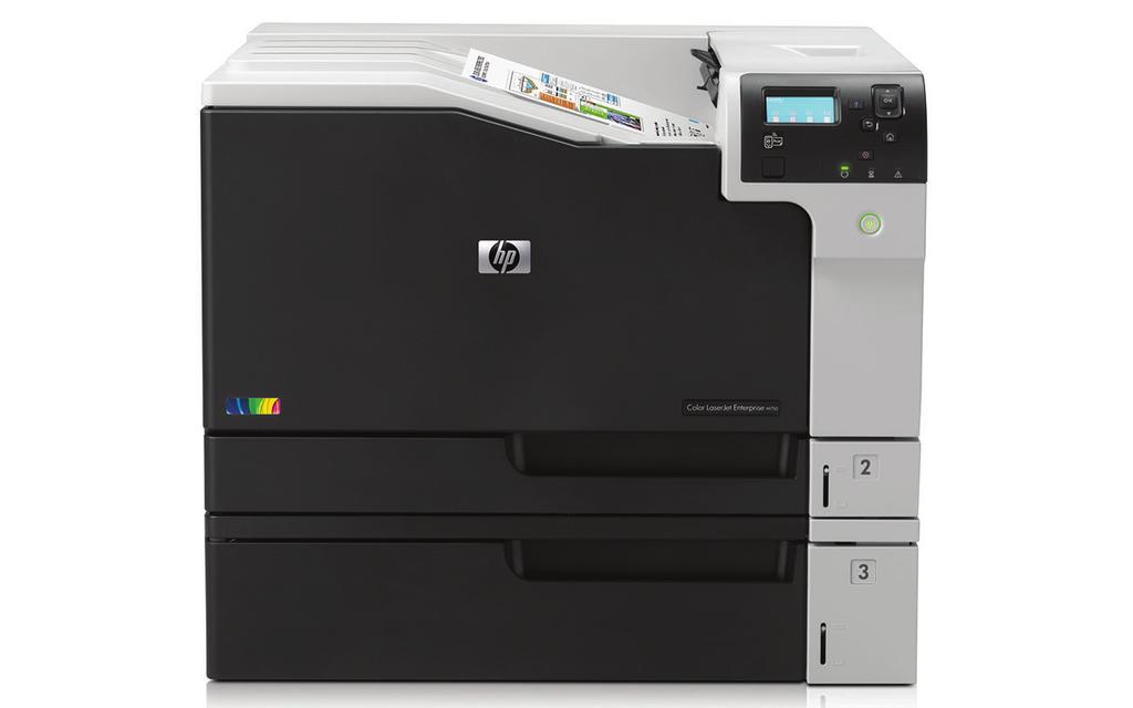 Adatlap HP Color LaserJet Enterprise M750 nyomtatósorozat Nagy példányszámban, professzionális minőségű színes dokumentumokat nyomtathat számos különböző papírméretre.