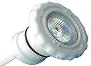 Víz alatti világítás Underwater light II. "Standard 2002" vízalatti világítás fóliás medencékhez. Az előlap fehér ABS-ből készül, a beépítőelem pedig fehér PP műanyagból.