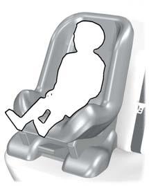 Gyermekbiztonság Gyermek-biztonsági ülés FIGYELEM Ha gyermekülést használ a hátsó ülésen, győződjön meg róla, hogy a gyermekülés szorosan felfekszik a gépkocsi ülésén.