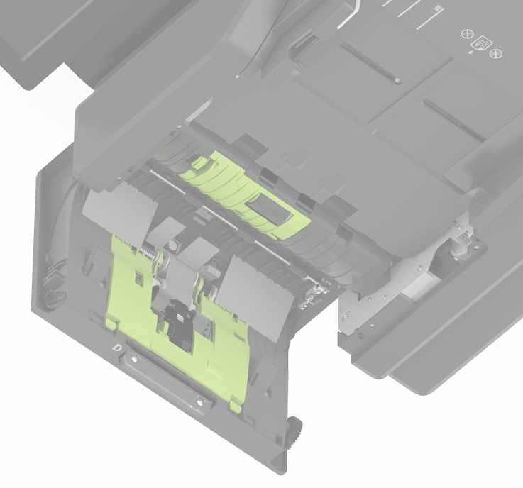 Elakadások megszüntetése 114 Papírelakadás az automatikus lapadagolóban 1 Vegye ki az eredeti