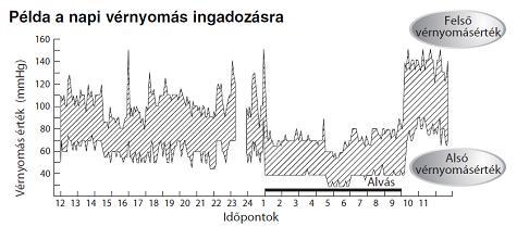 Még egy egészséges ember vérnyomása is változik egy nap folyamán. (5 percenként mért vérnyomásértékek egy nap folyamán) *Bevan AT, Honour AJ, Scott FH. Clin Sci 1969;36:329-44.