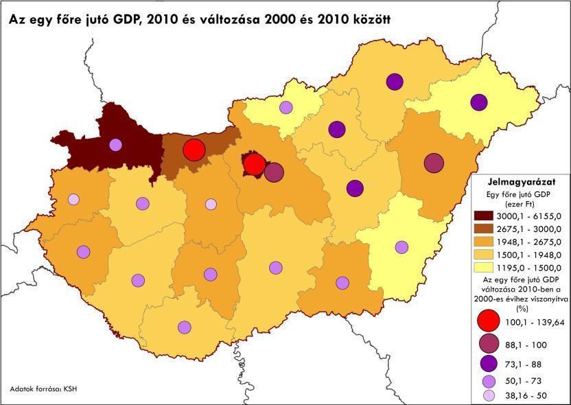 Térképet készítette: Nemzetgazdasági Tervezési Hivatal A fenti adatok arra utalnak, hogy Borsod-Abaúj-Zemplén megye gazdasága az országos átlagnál nagyobb mértékben kitett az országhatáron túli