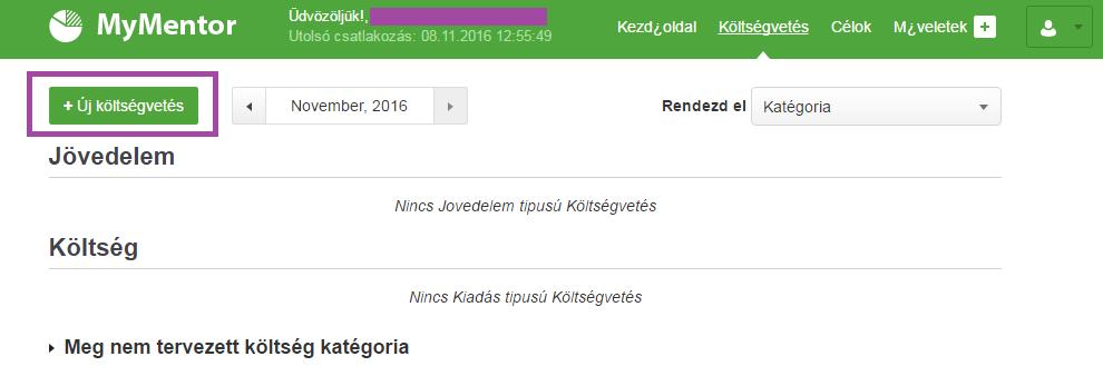 3.12.5. ÚJ! Költségvetések és Célok Költségeinek kezeléséhez és célzott megtakarítási tervek létrehozásához használja a Költségvetések és Célok menüpontot. 13.1.5.2 Költségvetés Accesati optiunea Bugete din meniul orizontal al aplicatiei.