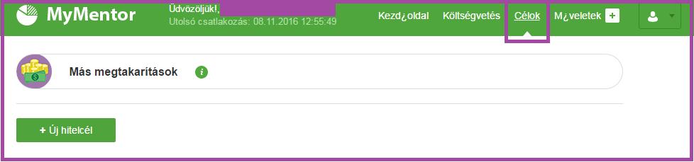 Ahhoz, hogy egy jövőbeni kiadáshoz költségvetést rendeljen, válassza ki a kategóriát, majd azt, hogy ismétlődő legyen-e a kifizetés vagy sem, ezután vezesse be a kiadásra szánt összeget, és