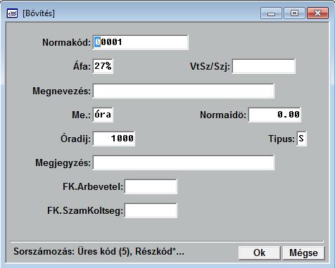 itt használható billentyűket a hozzátartozó funkciókkal.