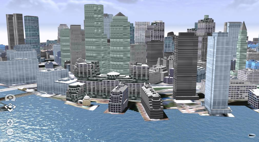 40. ábra. Boston 3D városmodelljének részlete (ArcGIS, 2014) terület funkciója alapján: lakó, gazdasági, vagy kereskedelmi.