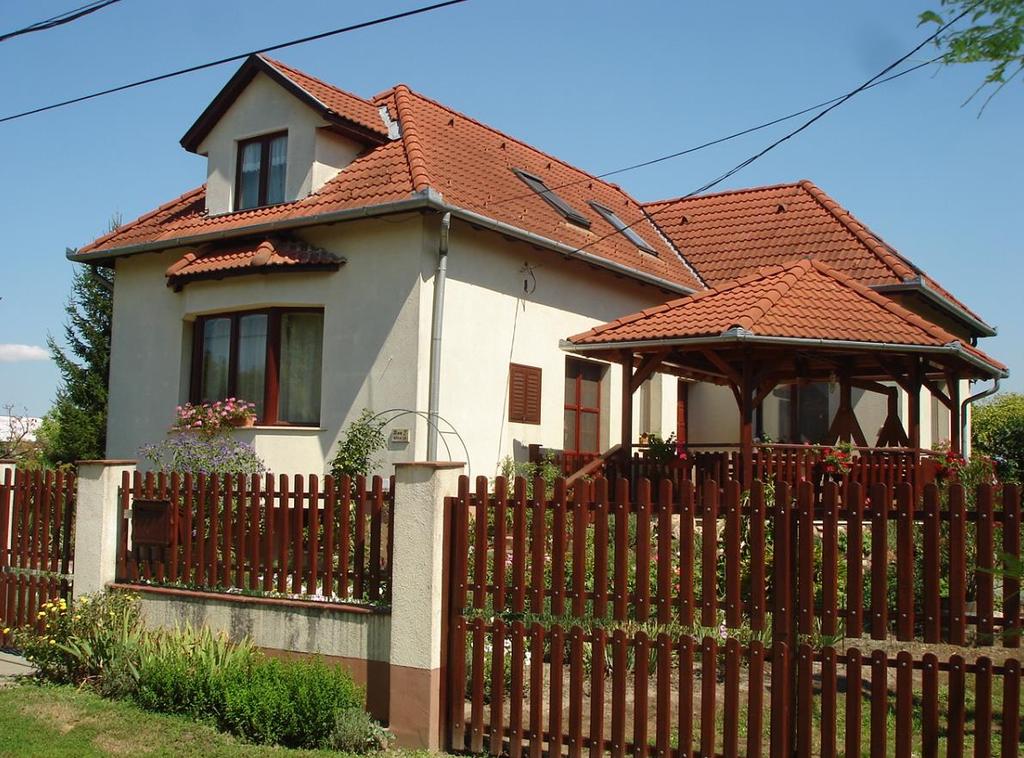 az utcai oromfal, kontyolt tető, a tetőhajlásszög, a