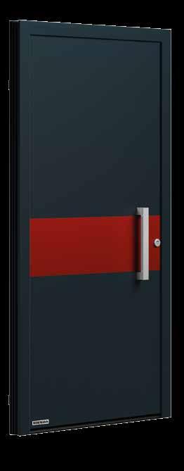ThermoSafe alumínium házbejárati ajtók Új ajtómotívumok Elegáns nemesacél profilok ThermoSafe 832 jelű motívum Kissé