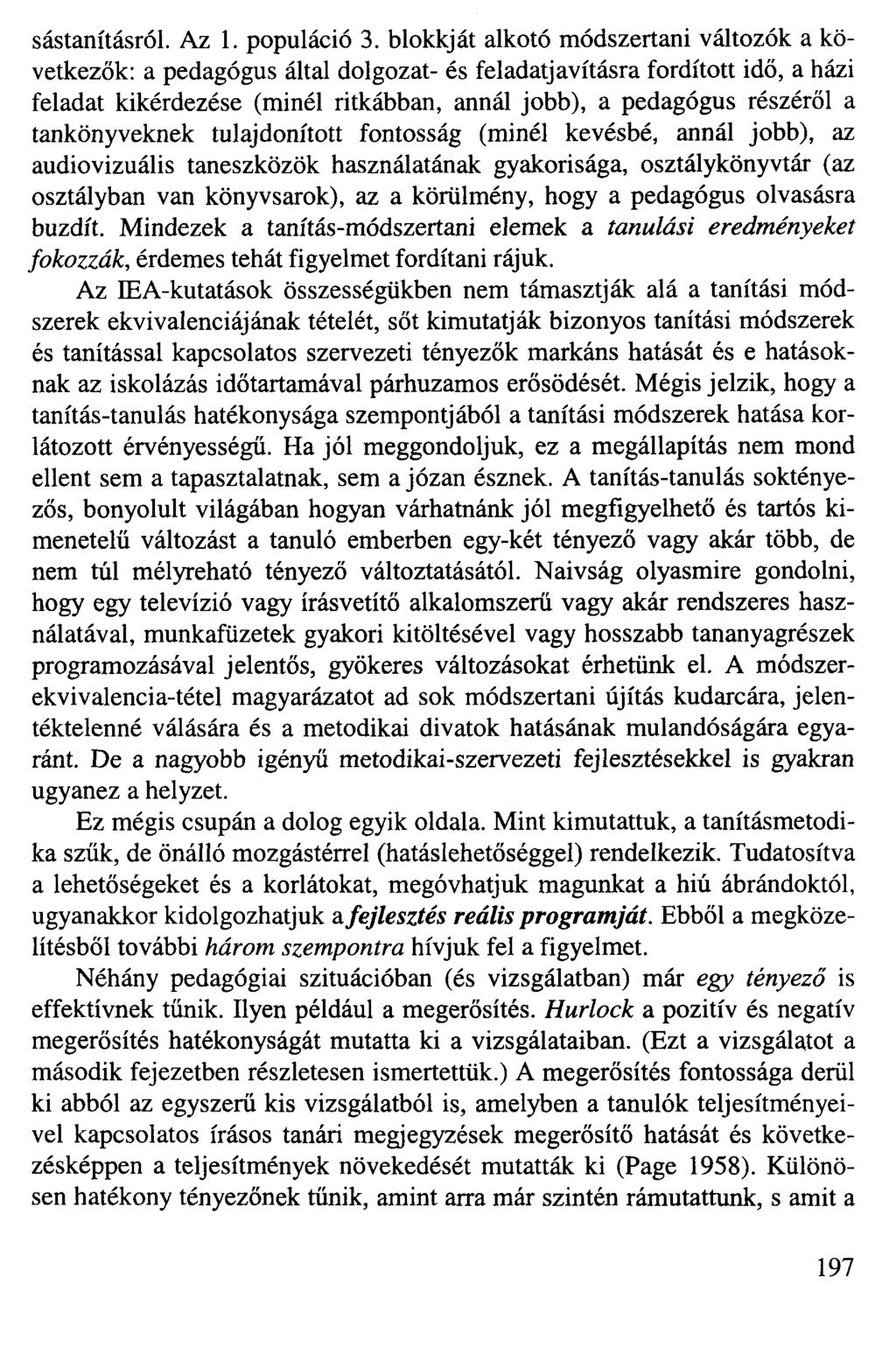 sástanításról. Az 1. populáció 3.