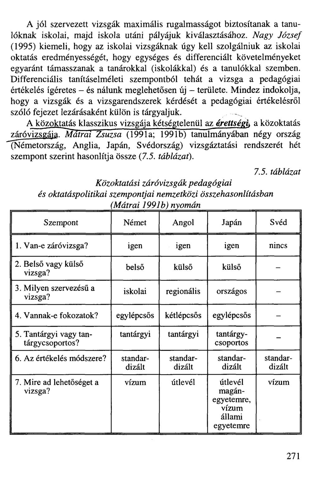 A jól szervezett vizsgák maximális rugalmasságot biztosítanak a tanulóknak iskolai, majd iskola utáni pályájuk kiválasztásához.