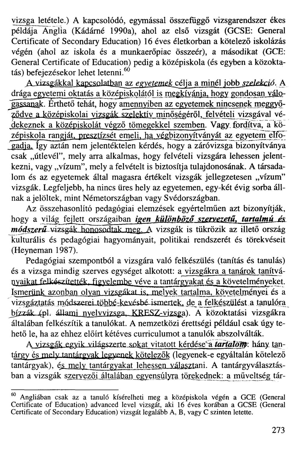 vizsga letétele.
