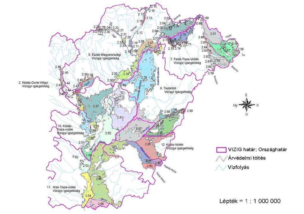 1 6. ábra: A Tisza-völgy ártéri öblözeteinek földrajzi elhelyezkedése A Duna-Tisza közi homokhátság vízhiányos területein a klimatikus viszonyok okozta szélsıségek kiegyenlítésére, a szabad