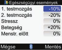 4. A változtatások mentéséhez és a Bólusjavaslat képernyőre történő visszatéréshez válassza a Mentés opciót.