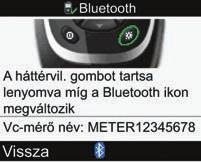 4. j A Bluetooth vezeték nélküli technológia ki- vagy bekapcsolásához nyomja meg, és tartsa lenyomva a * gombot, amíg a Bluetooth vezeték nélküli technológia