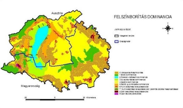 ábra); felszínborítás dominancia: az uralkodó felszínborítást, illetve a dominancia hiányát megjelenítő attributum (86d. ábra).