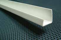 44 MASTERPLAST GROUP J profil Anyaga: fehér színű PVC Felhasználási terület: Gipszkarton lapok más szerkezethez történő csatlakozásainál esztétikus, repedésmentes megjelenést biztosító kiegészítő