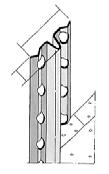 csatlakoztatása más épületszerkezetekhez (pl. nyílászáró tokszerkezete) Profilszélesség: 32 mm Szükséges vakolatvastagság: min.